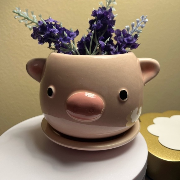 Ceramic Pig Planter Adorable 4”x4” NWT - Picture 2 of 5